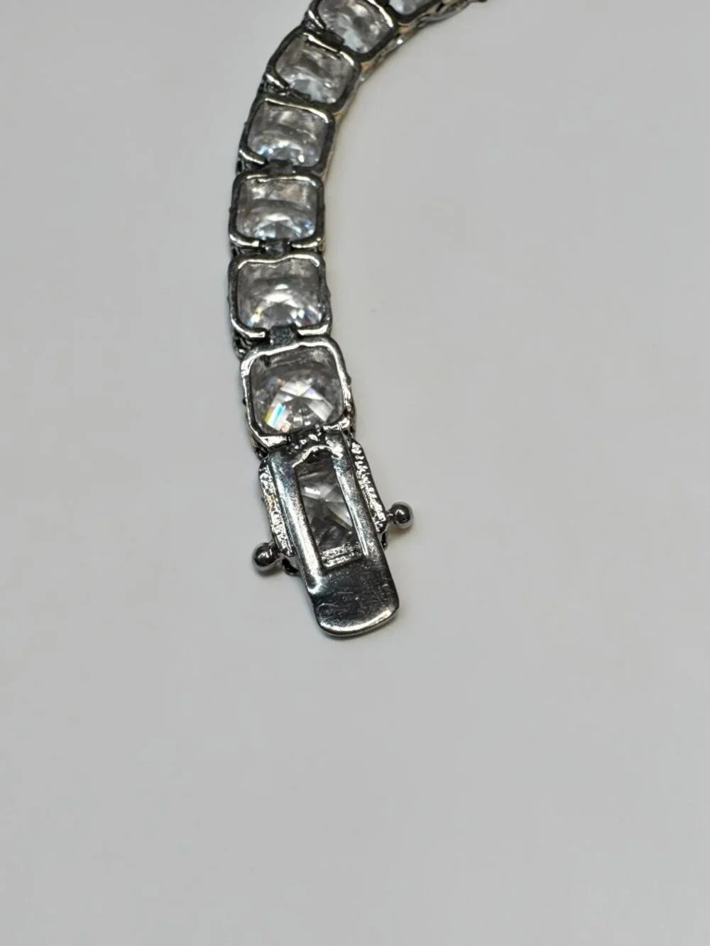 Park Lane Bracelet Clear Crystal Rhinestone Two Tone Ornate Link Vintage 1980s - Picture 4 of 7